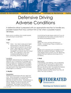 Defensive Driving Adverse Conditions