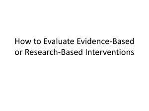 How to Evaluate Evidence-Based or Research
