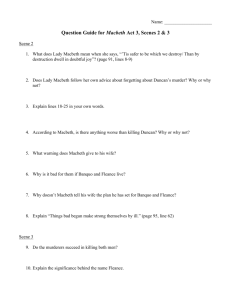 Question Guide for Macbeth Act 3, Scenes 2 & 3