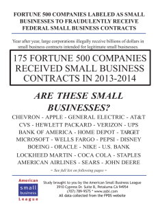 Fortune 500 firms - The American Small Business League