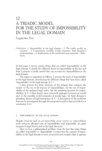 A Triadic Model for the Study of Impossibility in the