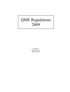 QME Regulations - getMedLegal.com