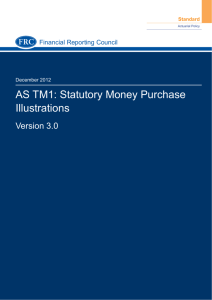 TM1: Statutory Money Purchase Illustrations