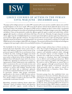 likely courses of action in the syrian civil war june