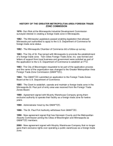 history of the greater metropolitan area foreign trade zone commission