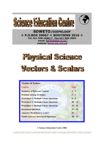 Physics Revision: Vectors and Scalars