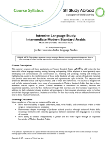 Intermediate Modern Standard Arabic