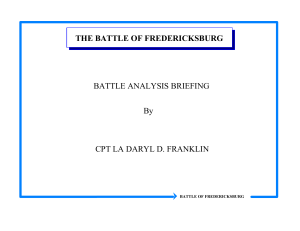 THE BATTLE OF FREDERICKSBURG BATTLE ANALYSIS