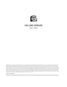 The 2001-2002 LSU Law Catalog