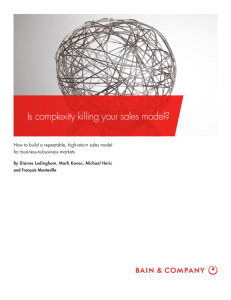 Is complexity killing your sales model?