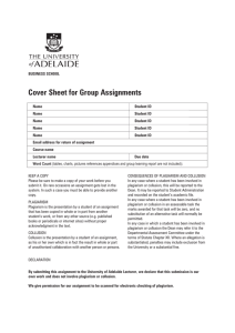 Group Assignment Cover Sheet