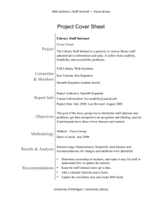Project Cover Sheet - University of Michigan