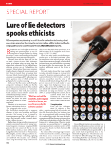 Lure of lie detectors spooks ethicists