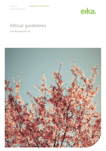 Ethical guidelines - Eika Boligkreditt AS