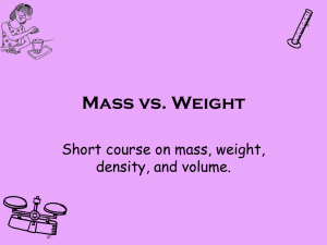 Mass vs. Weight - The Science Queen