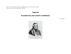 TIMELINE BLESSED WILLIAM JOSEPH CHAMINADE