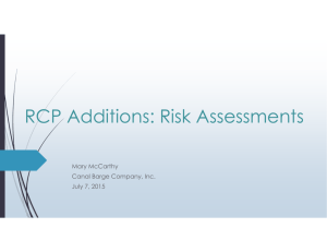 RCP Additions: Risk Assessments