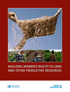 realizing women's rights to land and other productive resources