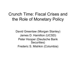 Crunch Time: Fiscal Crises and the Role of Monetary Policy