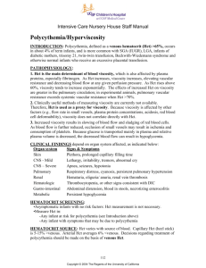 Polycythemia/Hyperviscosity