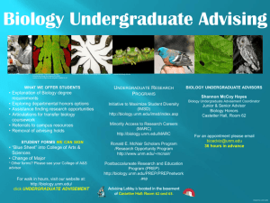 Biology Undergraduate Advising