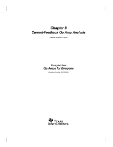 "Chapter 8 - Current - Feedback Op Amp Analysis"