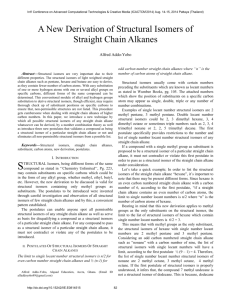 A New Derivation of Structural Isomers of Straight Chain Alkanes