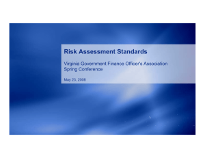Risk Assessment Standards - Rob Churchman, John Montoro and