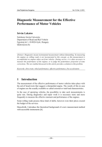 Diagnostic Measurement for the Effective Performance of Motor