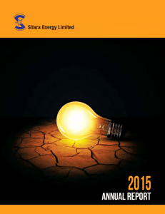 Sitara Energy Annual Report 2015