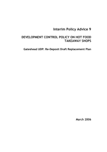 IPA 9 - Development Control Policy on Hot Food Take