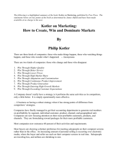 Kotler on Marketing: How to Create, Win and Dominate Markets By