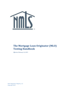 The Mortgage Loan Originator (MLO) Testing Handbook