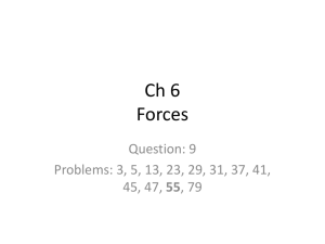 Ch 6 Forces
