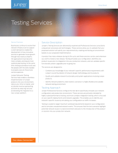 Testing Services - Juniper Networks