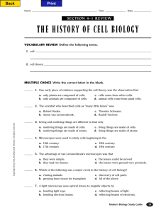 the history of cell biology
