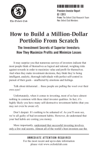 How to Build a Million-Dollar Portfolio From Scratch