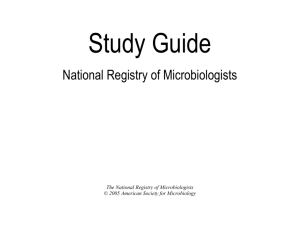 NRM Study Guide - American Society for Microbiology