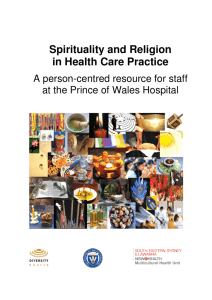 Spirituality and Religion in Health Care Practice