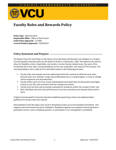 Faculty Roles and Rewards Policy