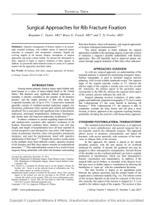 Surgical Approaches for Rib Fracture Fixation