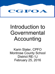 Introduction to Governmental Accounting