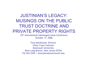 JUSTINIAN'S LEGACY: MUSINGS ON THE PUBLIC TRUST