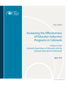 Increasing the Effectiveness of Educator Induction Programs in