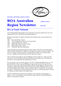 Region Newsletter May 2012 - Riviera Owners Association