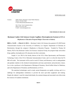 Beckman Coulter Life Sciences Grants Capillary Electrophoresis
