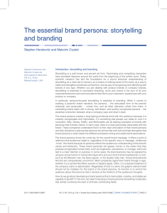 The essential brand persona: storytelling and