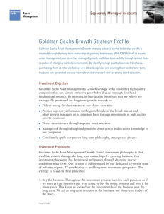 Goldman Sachs Growth Strategy Profile