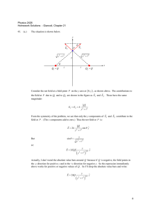 Physics 2426 Homework Solutions - Giancoli, Chapter 21 43. (a