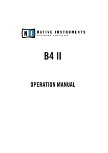 OPERATION MANUAL - Native Instruments